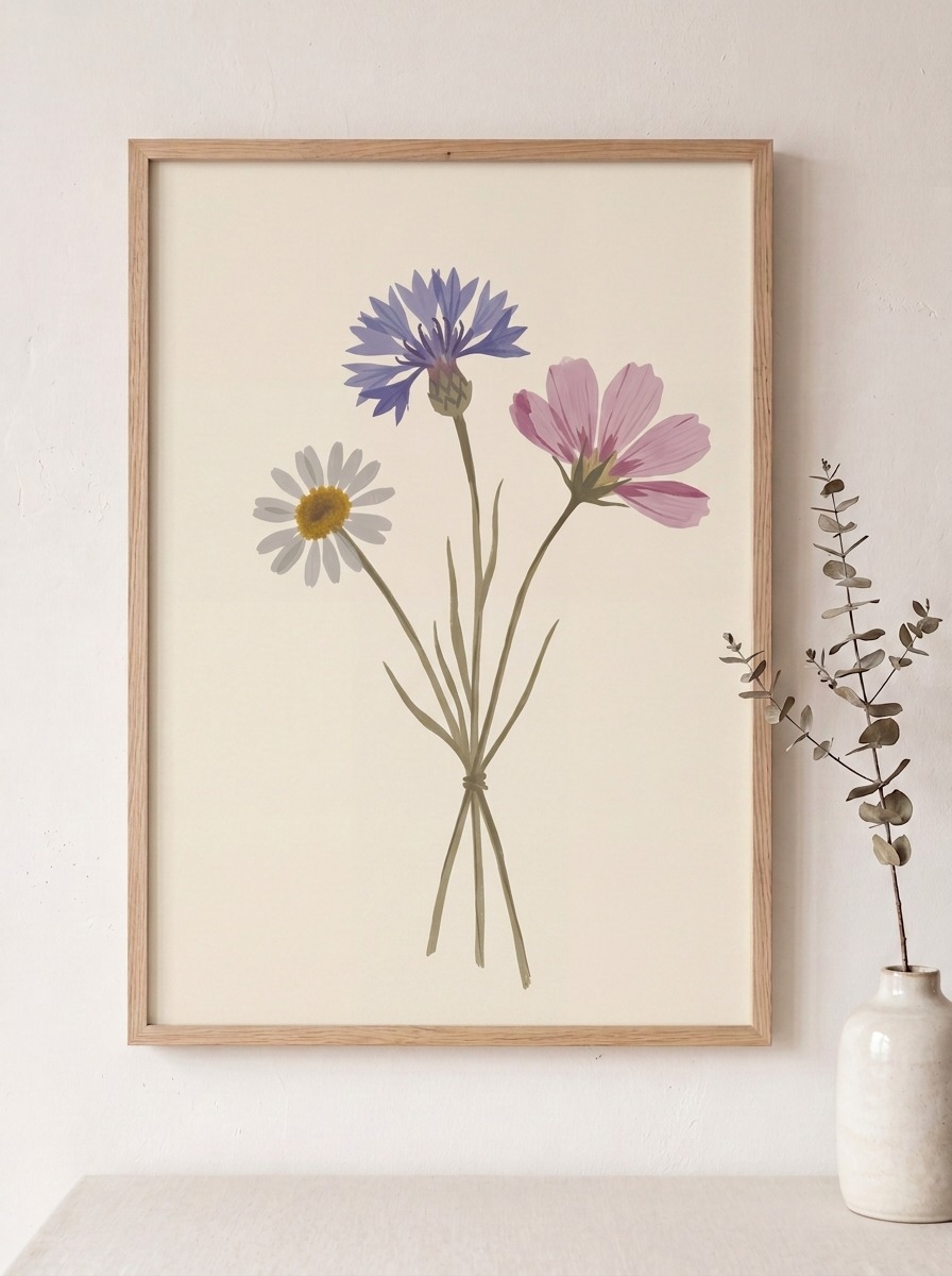 Botanica — pressed flowers, watercolour and macro florals